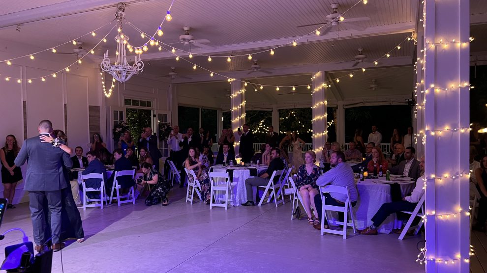 First dance at Vesuvius Vineyard in Iron Station. Music provided by the CUB band, Coming Up Brass.